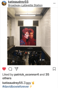 bowie advertisement on subway station