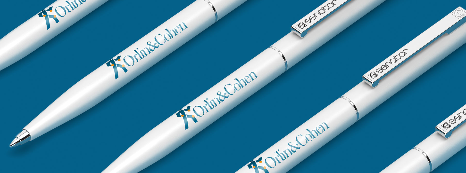 Orlin & Cohen logo on pens