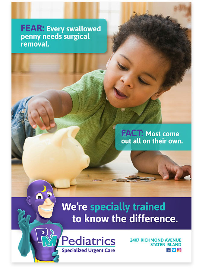 PM Pediatrics Fear Fact Campaign Ad - Toddler with coins