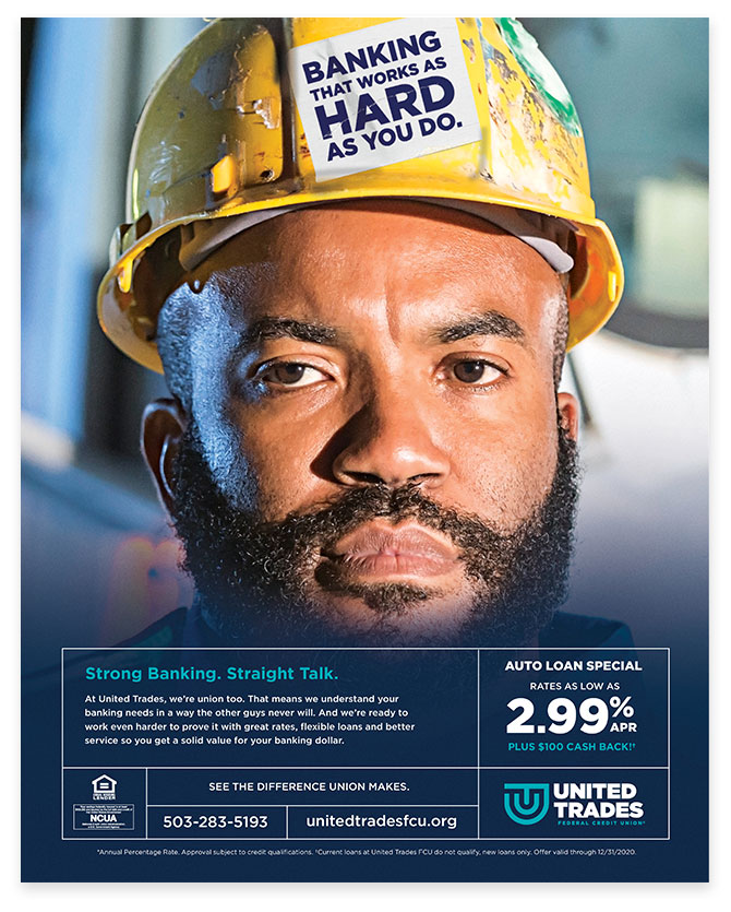 UTFCU Blue Collar Worker Advertisement by Austin Williams a New York Digital Marketing Agency