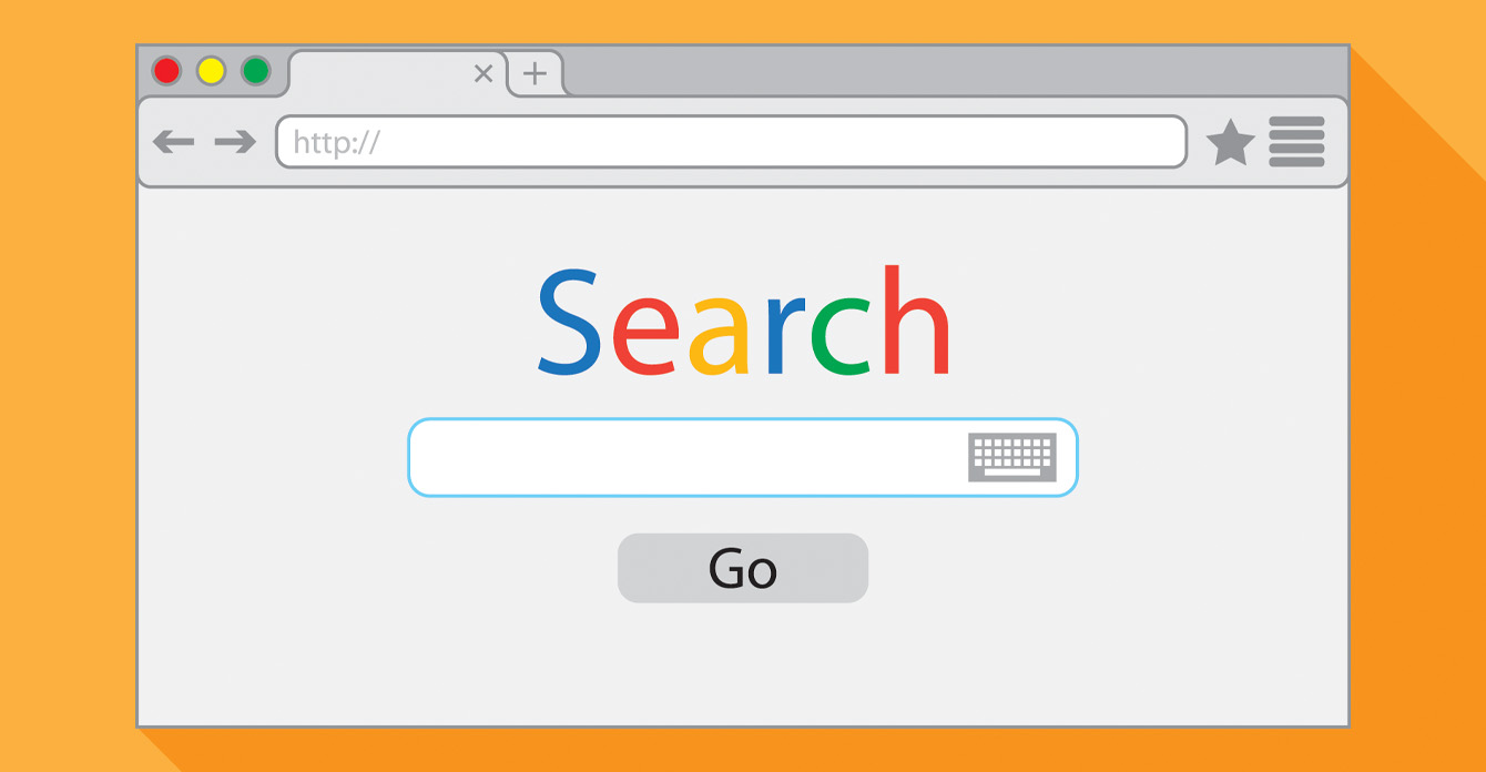 Illustration of Google Search Engine in Browser