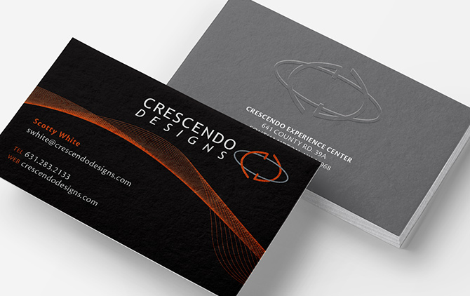 Crescendo Designs Business Cards Case Study by Austin Williams a New York Digital Marketing Agency