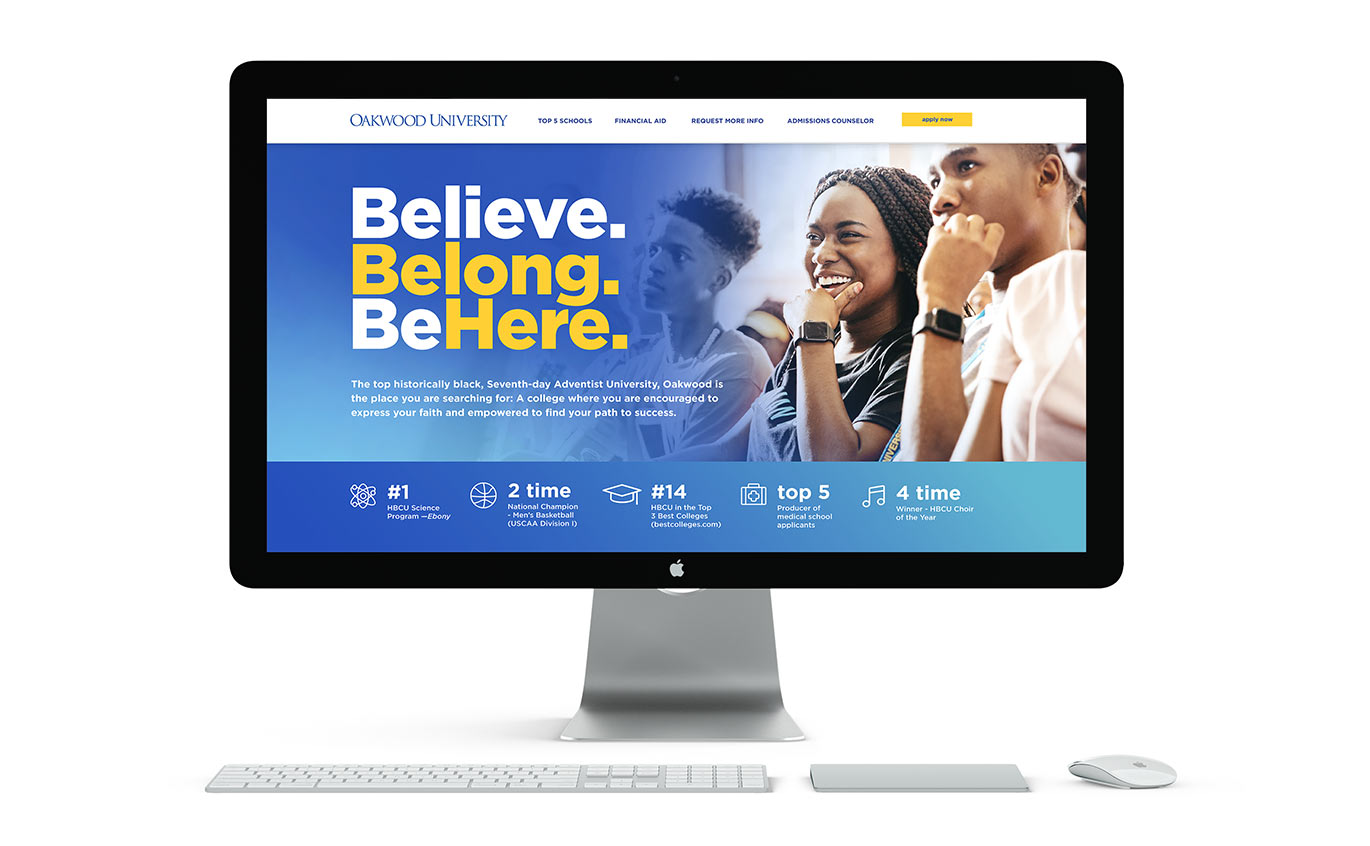 New York Digital Marketing Agency Austin Williams' work for Oakwood University a Seven Day Adventist University