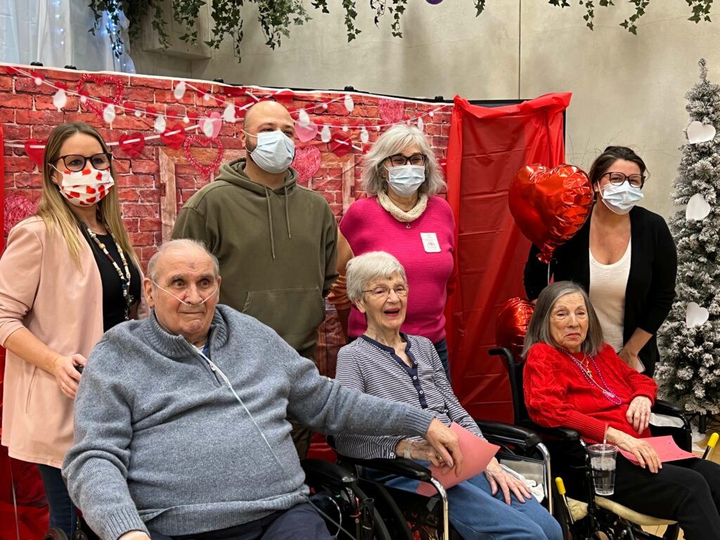 Top Row L to R_ Nicole Hopper, Stephen, Tina, Katey_ Bottom Row L to R_ Ron and Lucille Caldara, Marie Oliva